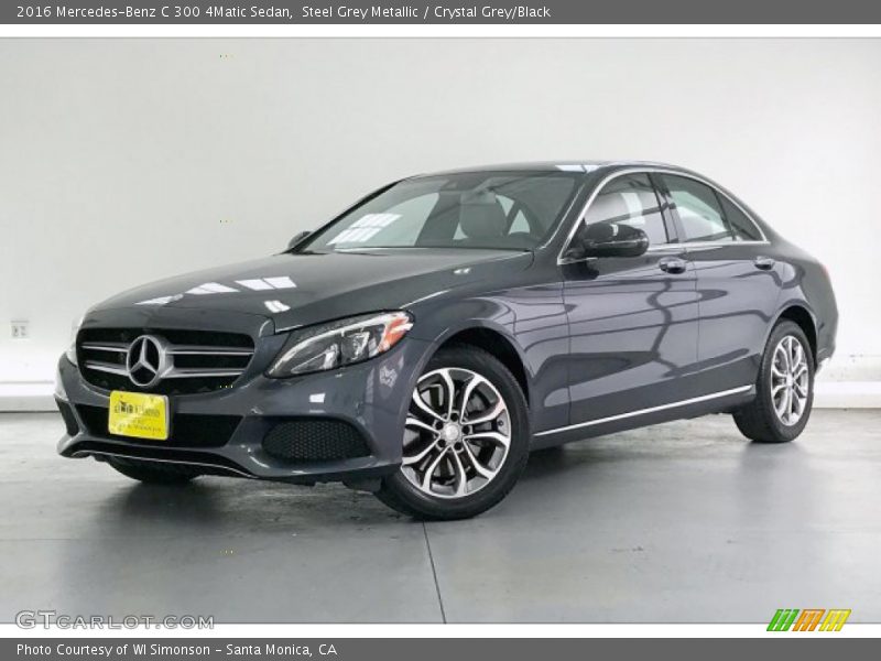 Steel Grey Metallic / Crystal Grey/Black 2016 Mercedes-Benz C 300 4Matic Sedan