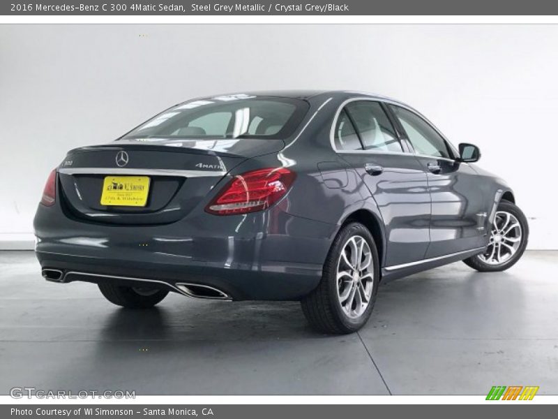 Steel Grey Metallic / Crystal Grey/Black 2016 Mercedes-Benz C 300 4Matic Sedan