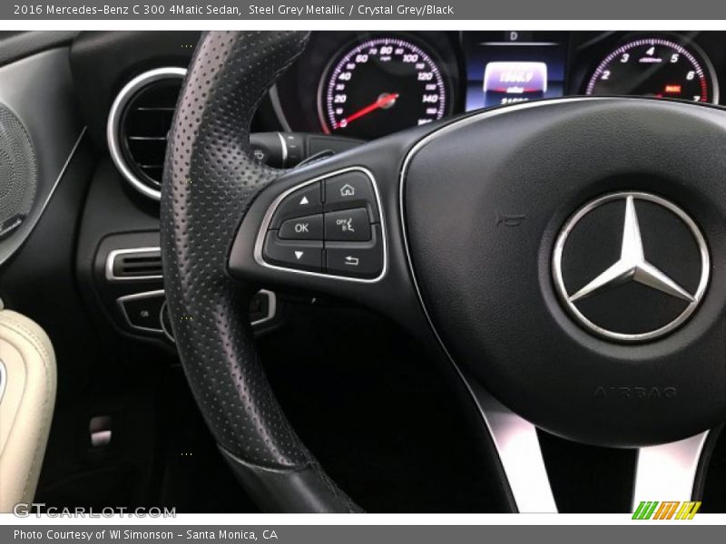 Steel Grey Metallic / Crystal Grey/Black 2016 Mercedes-Benz C 300 4Matic Sedan