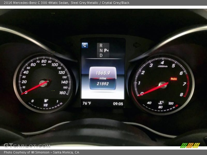 Steel Grey Metallic / Crystal Grey/Black 2016 Mercedes-Benz C 300 4Matic Sedan
