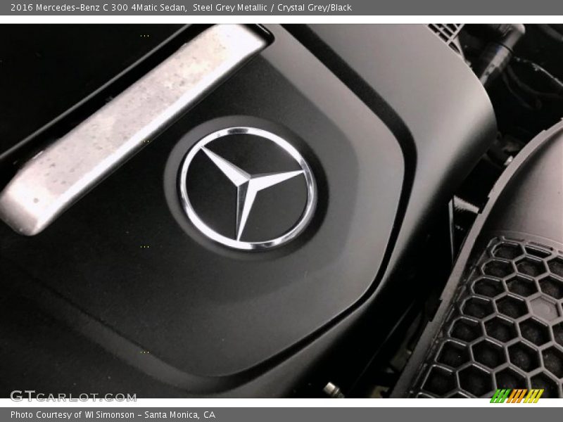 Steel Grey Metallic / Crystal Grey/Black 2016 Mercedes-Benz C 300 4Matic Sedan