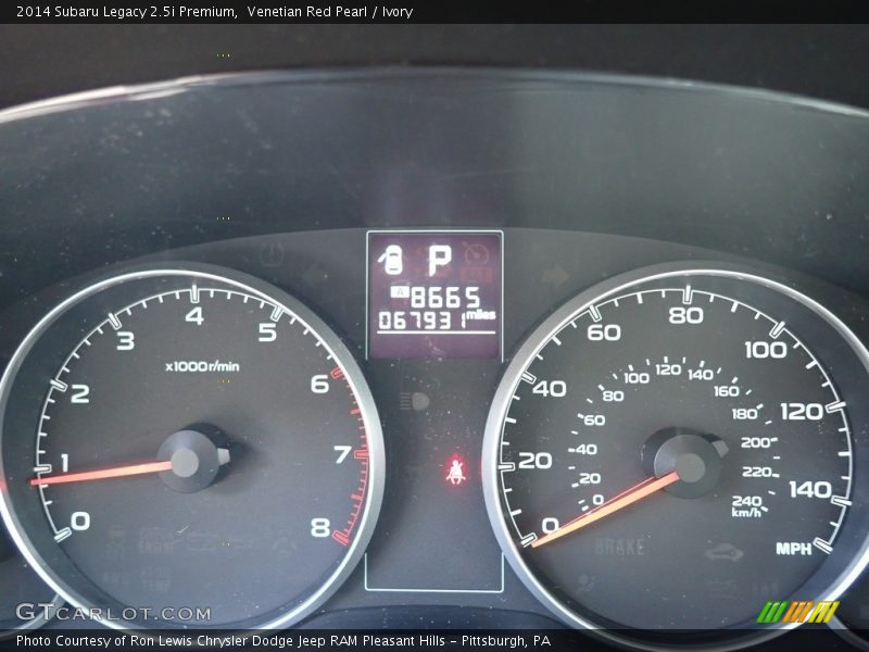Venetian Red Pearl / Ivory 2014 Subaru Legacy 2.5i Premium