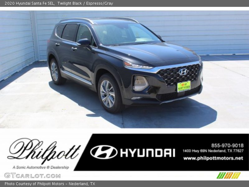 Twilight Black / Espresso/Gray 2020 Hyundai Santa Fe SEL