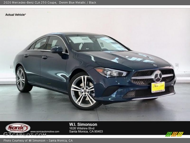 Denim Blue Metallic / Black 2020 Mercedes-Benz CLA 250 Coupe