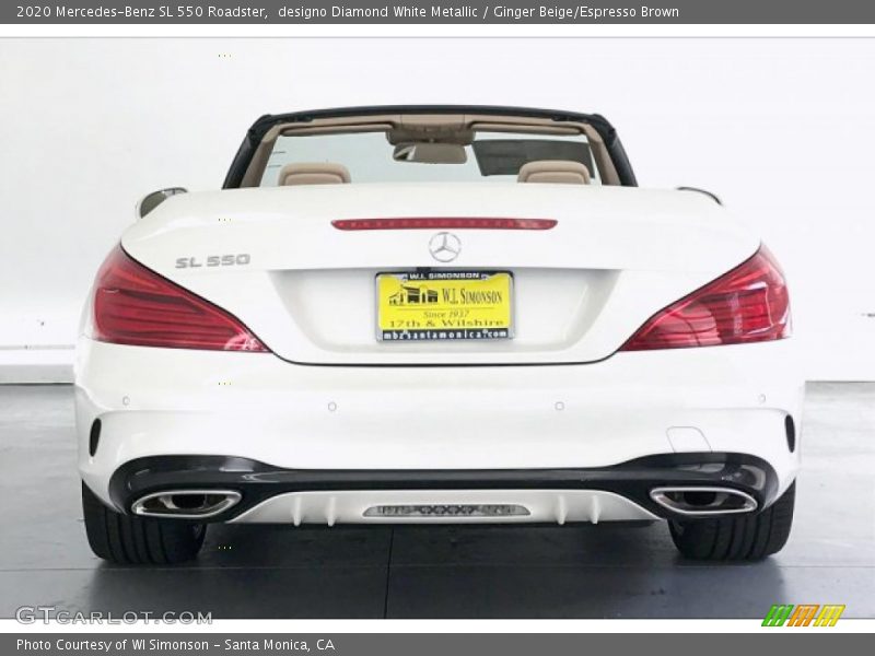 designo Diamond White Metallic / Ginger Beige/Espresso Brown 2020 Mercedes-Benz SL 550 Roadster