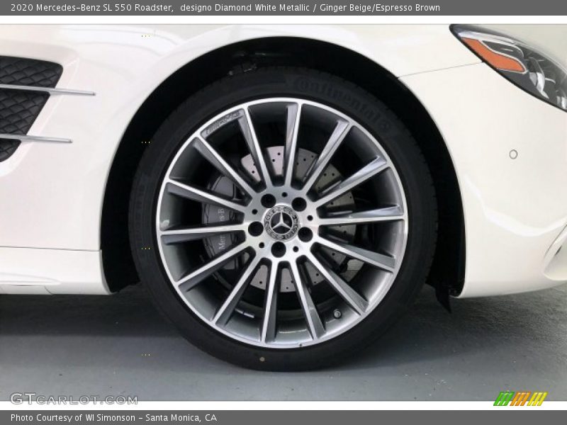 designo Diamond White Metallic / Ginger Beige/Espresso Brown 2020 Mercedes-Benz SL 550 Roadster