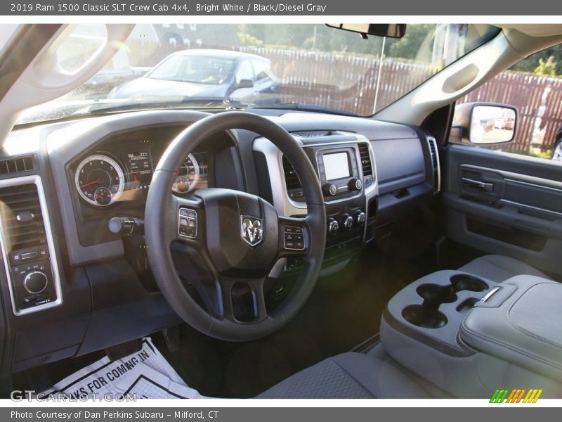 Bright White / Black/Diesel Gray 2019 Ram 1500 Classic SLT Crew Cab 4x4