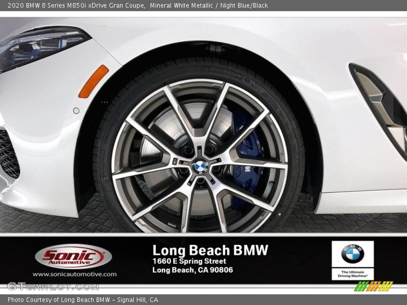 Mineral White Metallic / Night Blue/Black 2020 BMW 8 Series M850i xDrive Gran Coupe