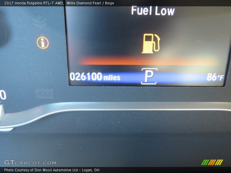 White Diamond Pearl / Beige 2017 Honda Ridgeline RTL-T AWD