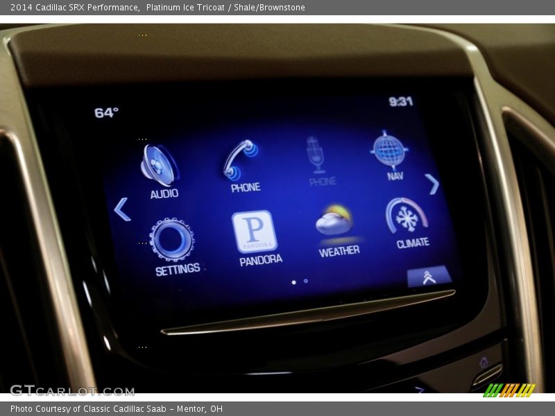Platinum Ice Tricoat / Shale/Brownstone 2014 Cadillac SRX Performance