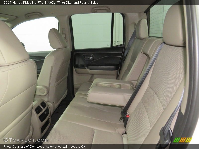White Diamond Pearl / Beige 2017 Honda Ridgeline RTL-T AWD