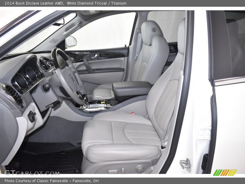 White Diamond Tricoat / Titanium 2014 Buick Enclave Leather AWD