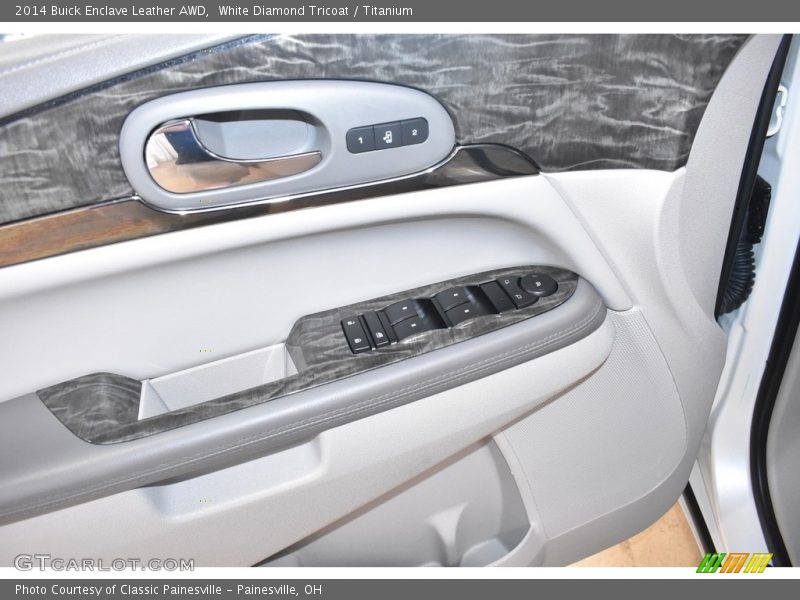 White Diamond Tricoat / Titanium 2014 Buick Enclave Leather AWD