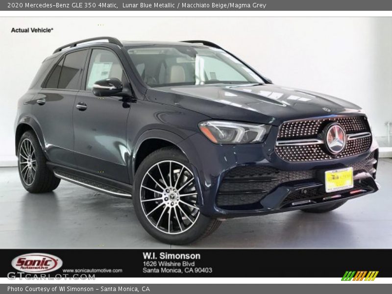 Lunar Blue Metallic / Macchiato Beige/Magma Grey 2020 Mercedes-Benz GLE 350 4Matic