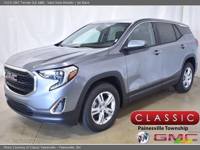 Satin Steel Metallic / Jet Black 2020 GMC Terrain SLE AWD