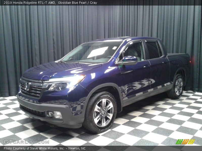 Obsidian Blue Pearl / Gray 2019 Honda Ridgeline RTL-T AWD