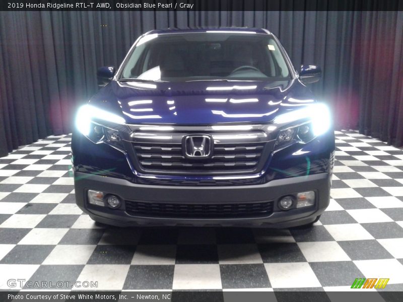 Obsidian Blue Pearl / Gray 2019 Honda Ridgeline RTL-T AWD