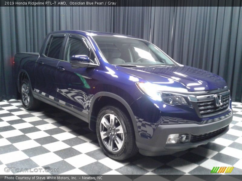 Obsidian Blue Pearl / Gray 2019 Honda Ridgeline RTL-T AWD