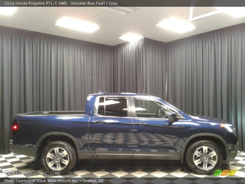 Obsidian Blue Pearl / Gray 2019 Honda Ridgeline RTL-T AWD