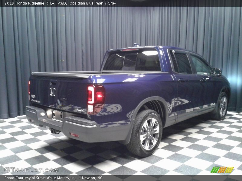 Obsidian Blue Pearl / Gray 2019 Honda Ridgeline RTL-T AWD