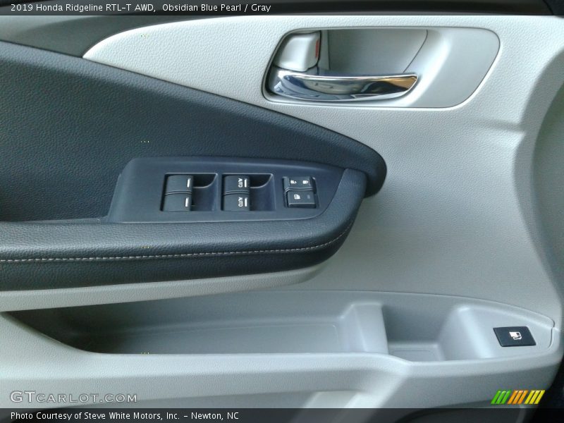 Obsidian Blue Pearl / Gray 2019 Honda Ridgeline RTL-T AWD