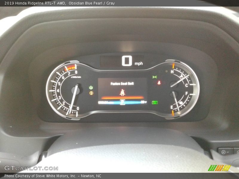 Obsidian Blue Pearl / Gray 2019 Honda Ridgeline RTL-T AWD