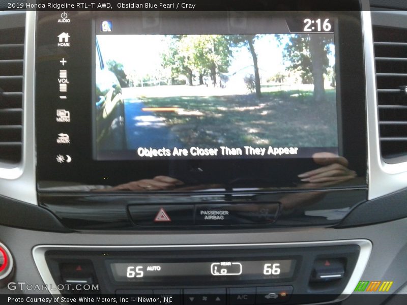 Obsidian Blue Pearl / Gray 2019 Honda Ridgeline RTL-T AWD