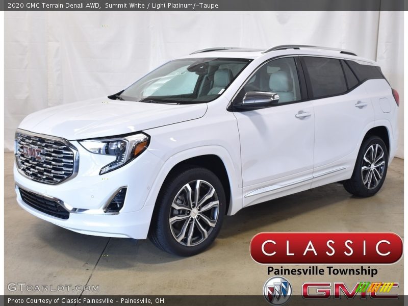 Summit White / Light Platinum/­Taupe 2020 GMC Terrain Denali AWD