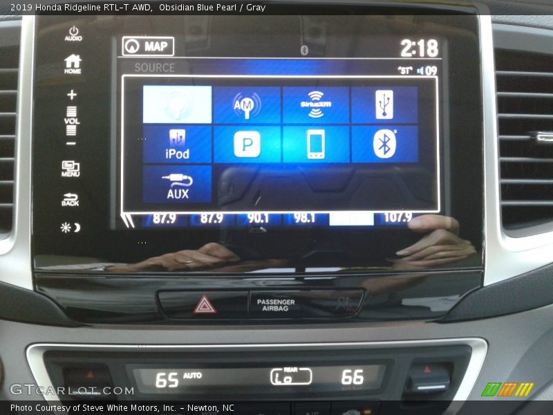 Obsidian Blue Pearl / Gray 2019 Honda Ridgeline RTL-T AWD