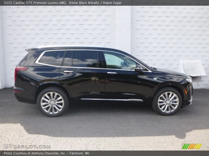 Stellar Black Metallic / Maple Sugar 2020 Cadillac XT6 Premium Luxury AWD