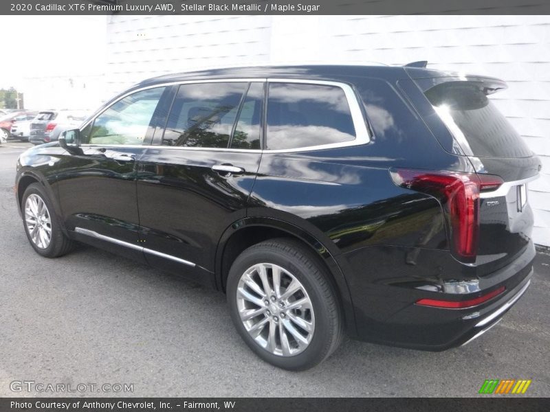 Stellar Black Metallic / Maple Sugar 2020 Cadillac XT6 Premium Luxury AWD