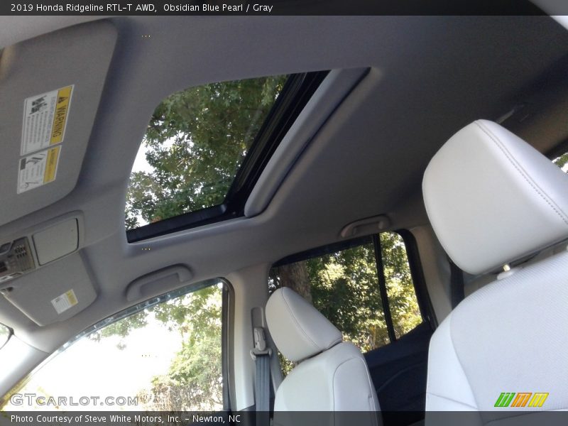 Obsidian Blue Pearl / Gray 2019 Honda Ridgeline RTL-T AWD