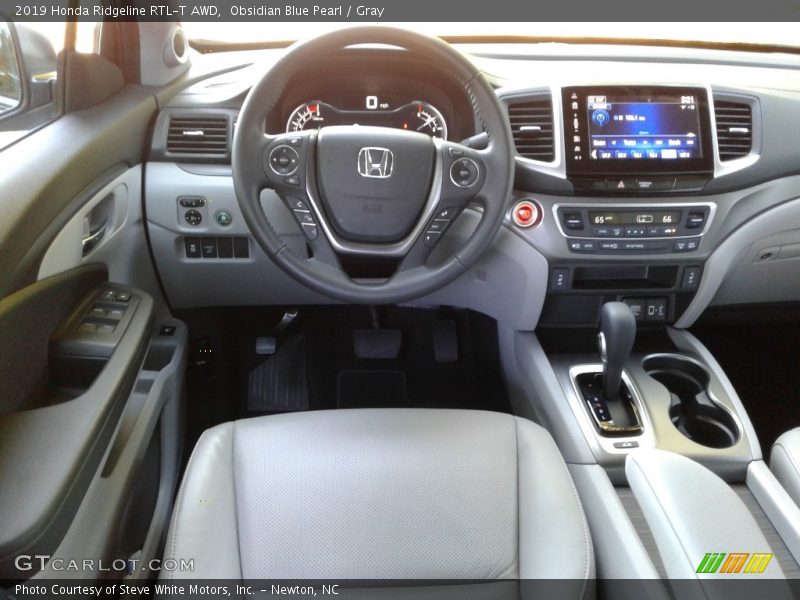 Obsidian Blue Pearl / Gray 2019 Honda Ridgeline RTL-T AWD