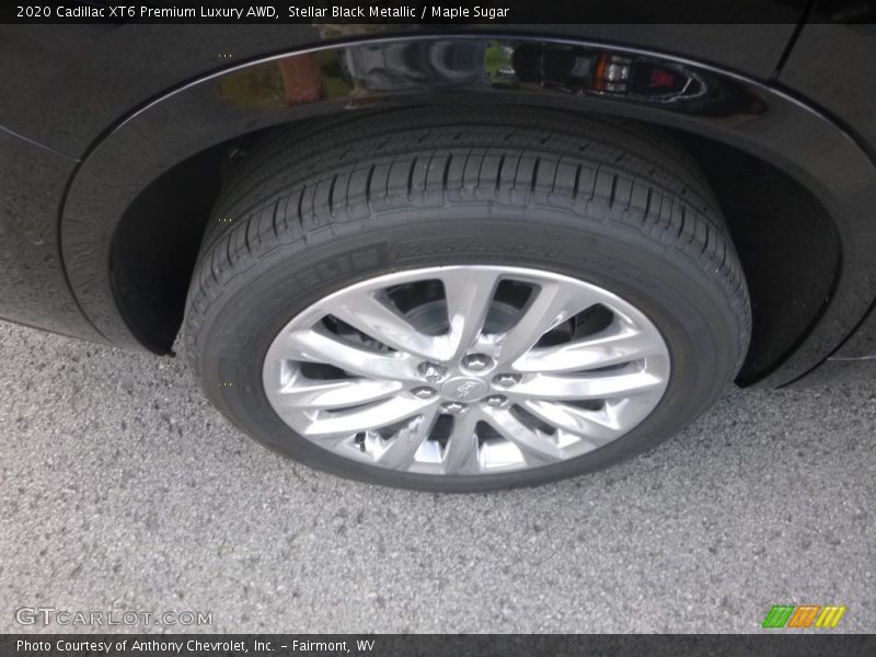 Stellar Black Metallic / Maple Sugar 2020 Cadillac XT6 Premium Luxury AWD