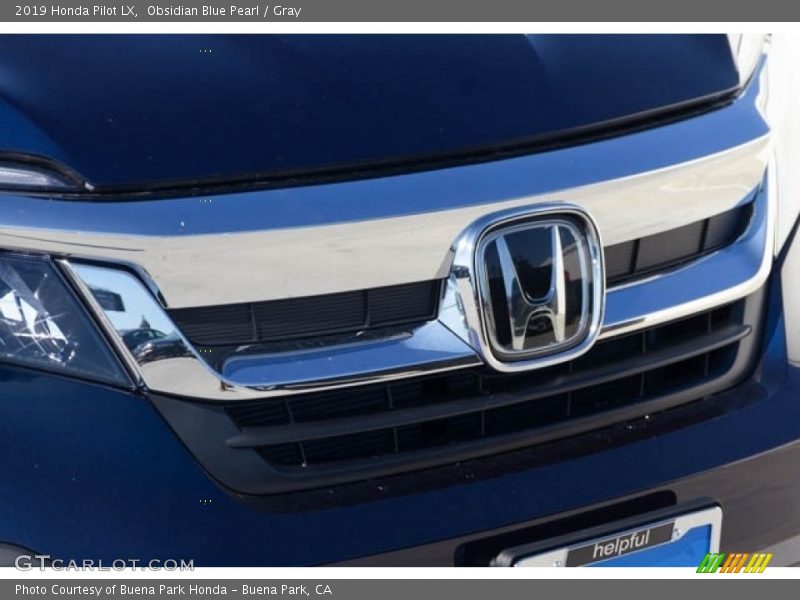 Obsidian Blue Pearl / Gray 2019 Honda Pilot LX