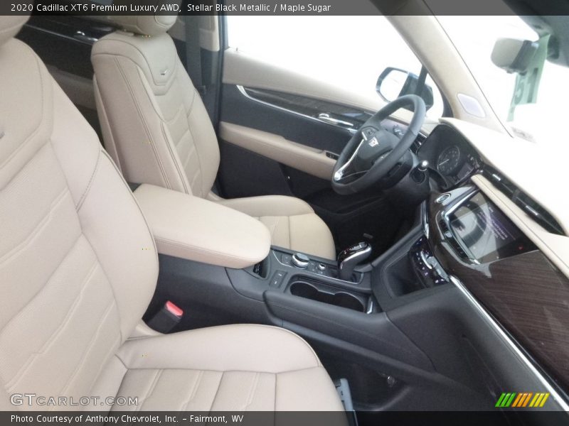 Stellar Black Metallic / Maple Sugar 2020 Cadillac XT6 Premium Luxury AWD