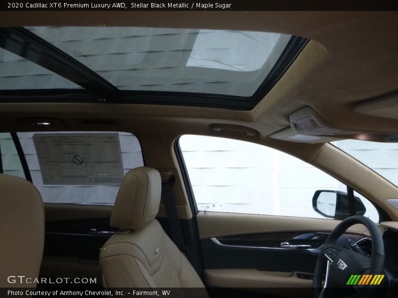 Stellar Black Metallic / Maple Sugar 2020 Cadillac XT6 Premium Luxury AWD