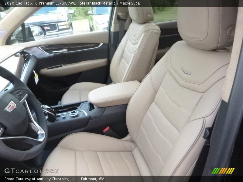 Stellar Black Metallic / Maple Sugar 2020 Cadillac XT6 Premium Luxury AWD