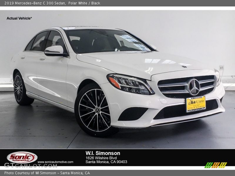 Polar White / Black 2019 Mercedes-Benz C 300 Sedan