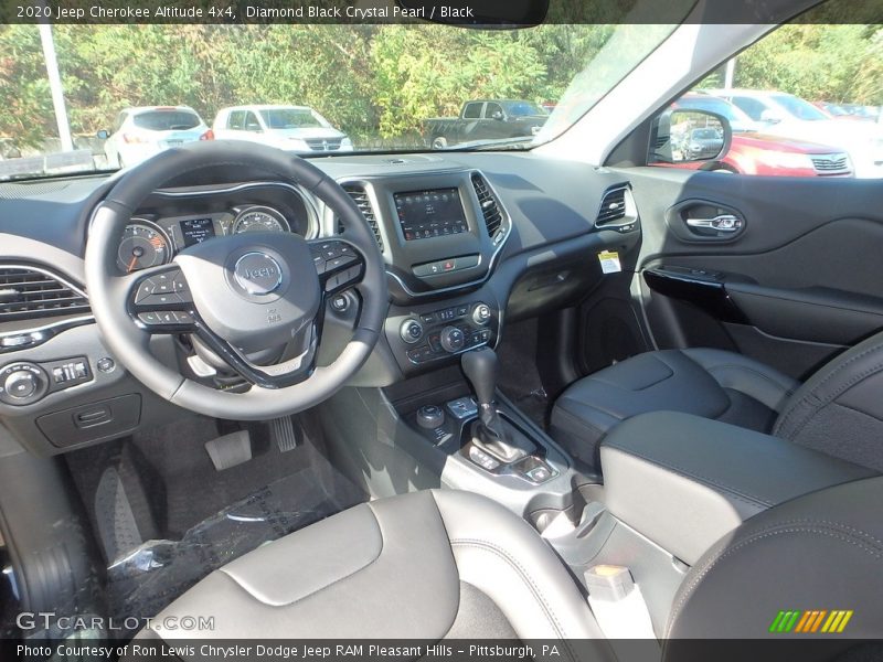 Diamond Black Crystal Pearl / Black 2020 Jeep Cherokee Altitude 4x4