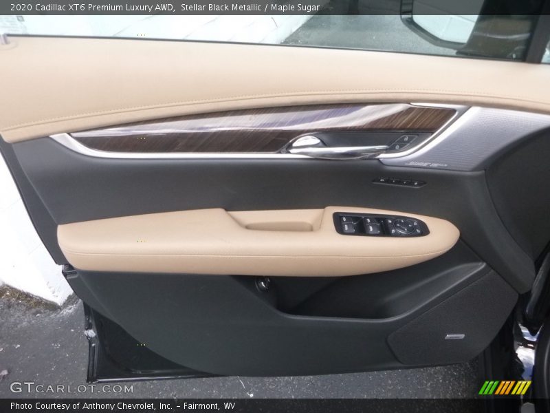 Stellar Black Metallic / Maple Sugar 2020 Cadillac XT6 Premium Luxury AWD