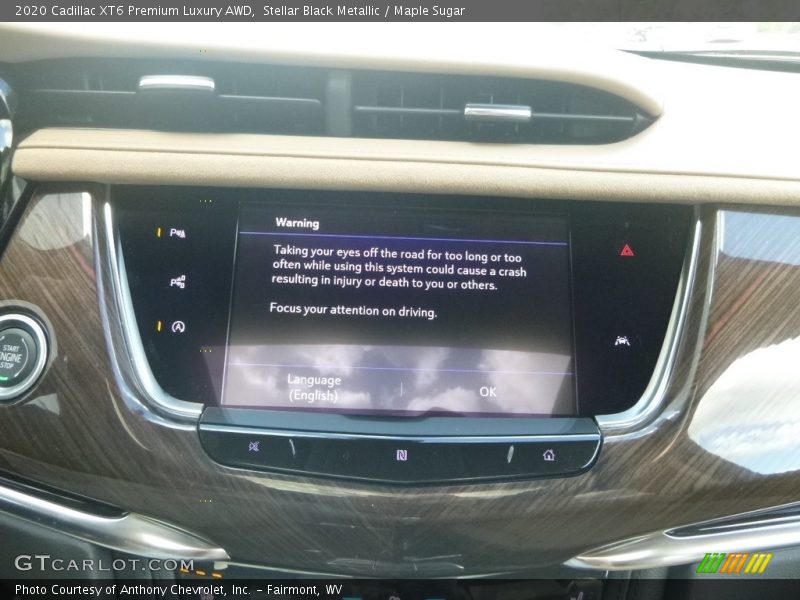 Stellar Black Metallic / Maple Sugar 2020 Cadillac XT6 Premium Luxury AWD