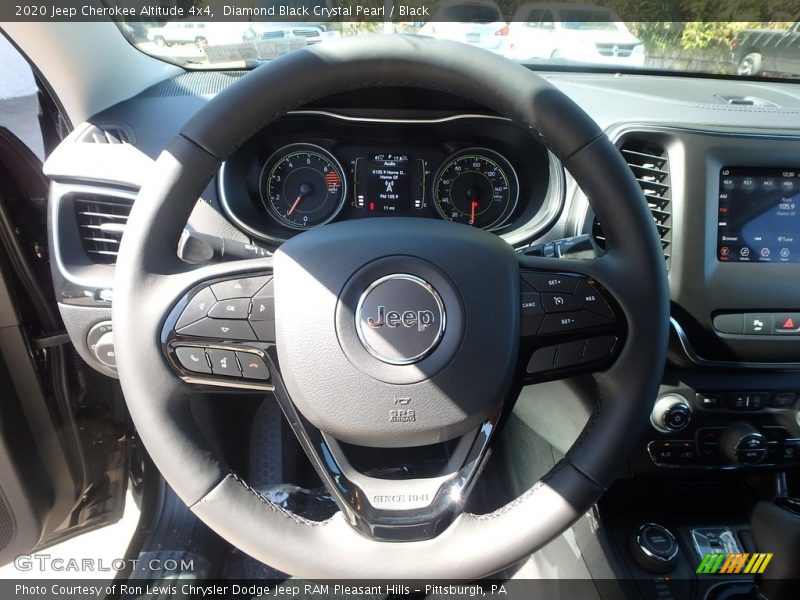 Diamond Black Crystal Pearl / Black 2020 Jeep Cherokee Altitude 4x4