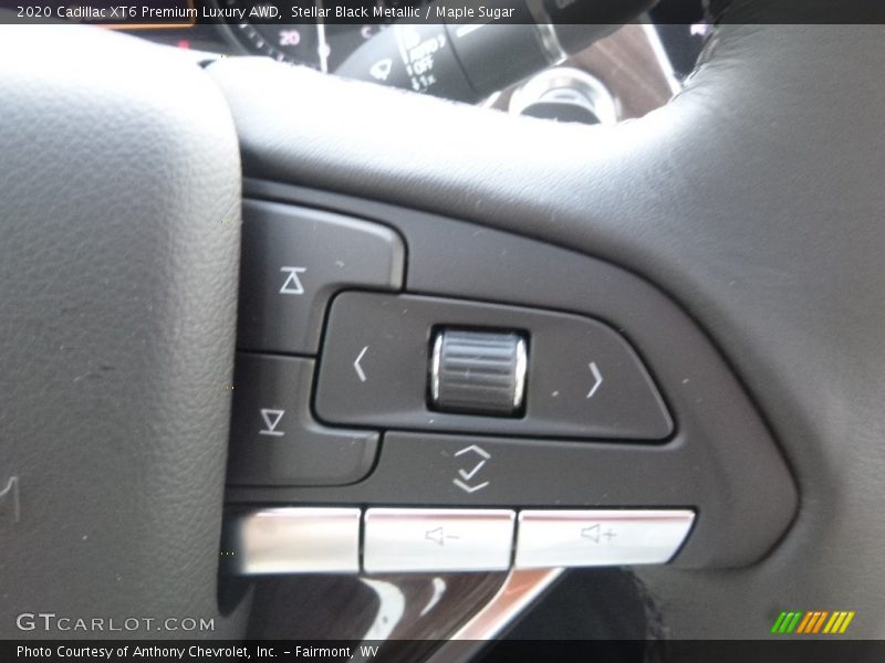 Stellar Black Metallic / Maple Sugar 2020 Cadillac XT6 Premium Luxury AWD