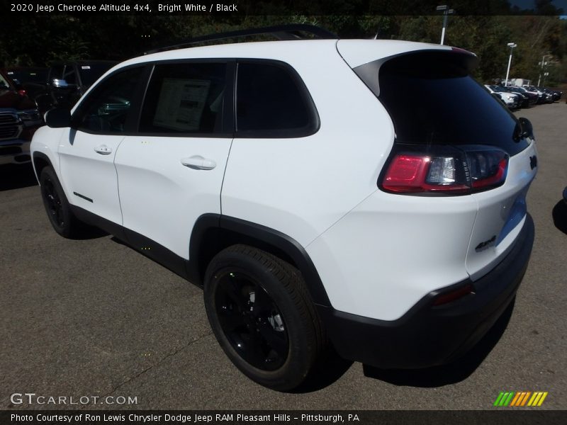 Bright White / Black 2020 Jeep Cherokee Altitude 4x4