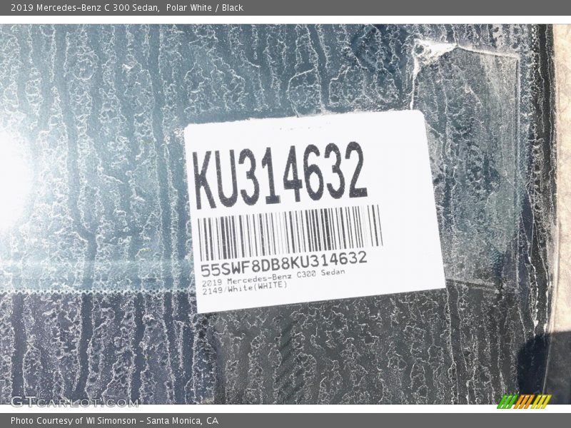Polar White / Black 2019 Mercedes-Benz C 300 Sedan