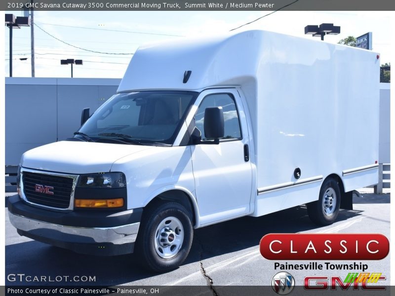 Summit White / Medium Pewter 2019 GMC Savana Cutaway 3500 Commercial Moving Truck