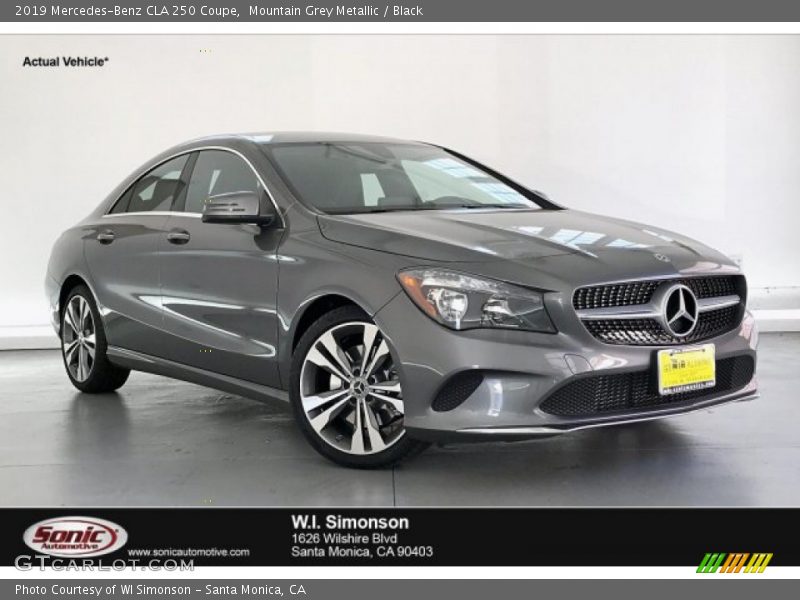 Mountain Grey Metallic / Black 2019 Mercedes-Benz CLA 250 Coupe