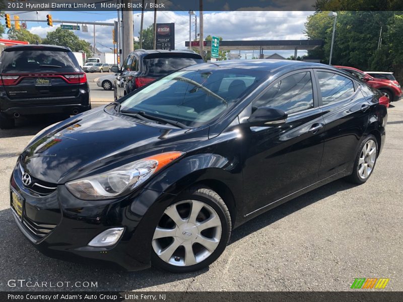 Midnight Black / Black 2012 Hyundai Elantra Limited