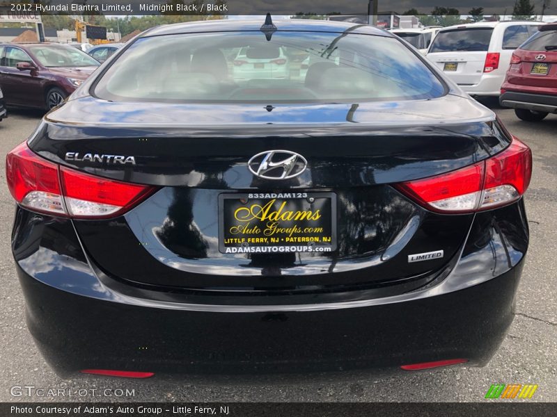 Midnight Black / Black 2012 Hyundai Elantra Limited